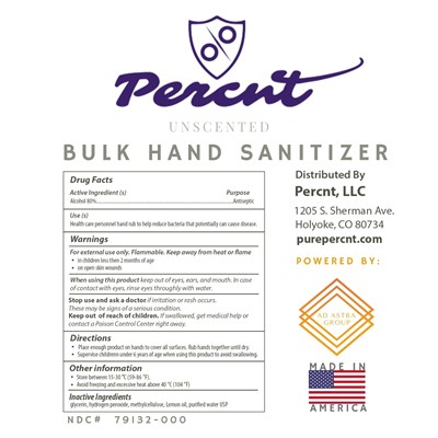 Bulk Label -Unscented.jpg Bulk Unscented NDC:79132-100 - Bulk Label Unscented